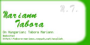 mariann tabora business card